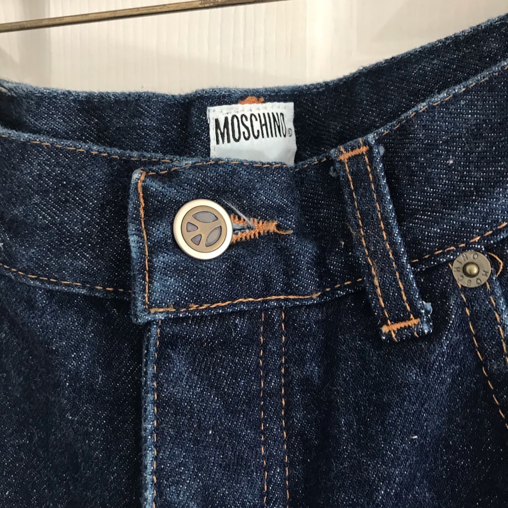 LIKE NEW AUTHENTIC VINTAGE MOSCHINO WIDE LEG JEANS - Picture 5 of 11